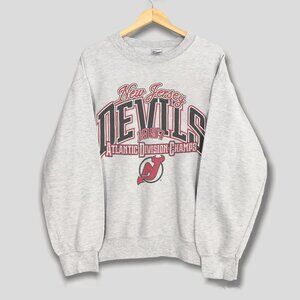 1997 New Jersey Devils NHL Crewneck Sweatshirt, New Jersey Devils Hockey Shirt